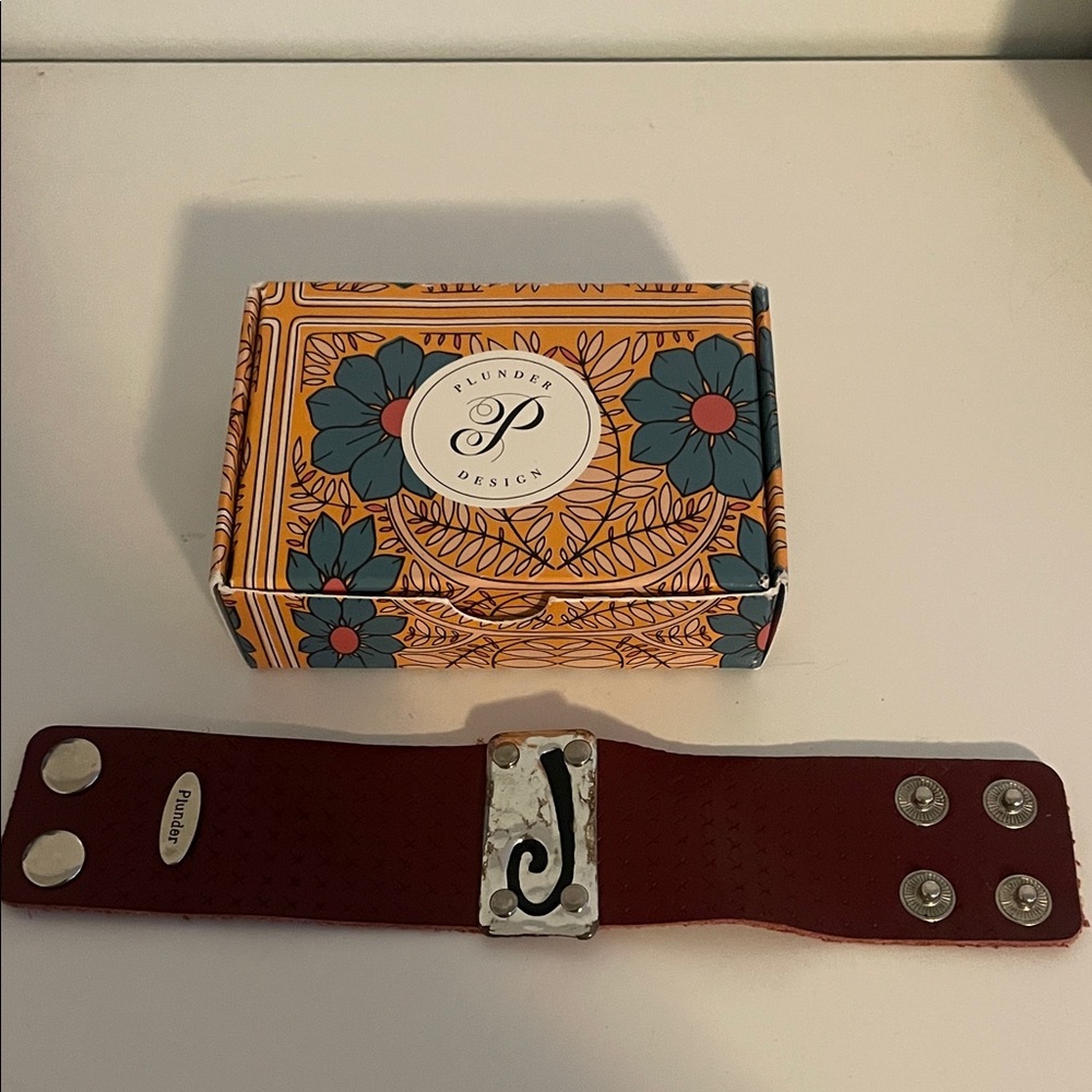 Plunder Red Leather Watch Bracelet